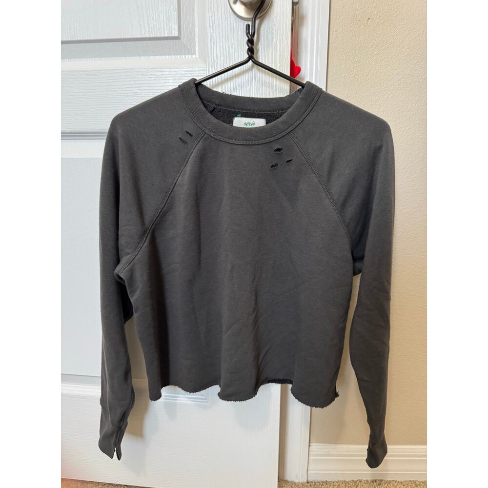 Aerie Cropped Long Sleeve Sweater